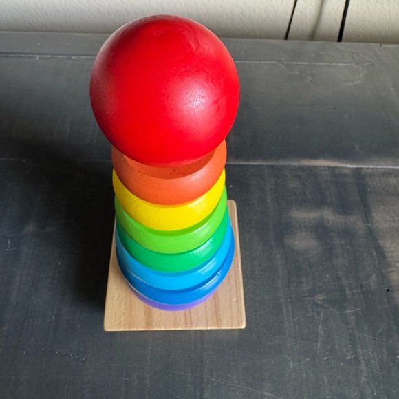 Melissa & Doug Rainbow Stacker wooden Toy - Picture 2 of 3